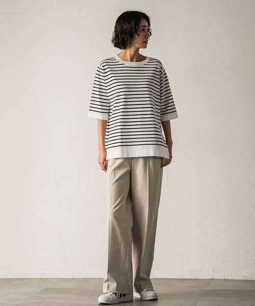 la.f... / ラ・エフ ニット・セーター | Tシャツ風ボーダーニットプルオーバー≪手洗い可能≫ | 詳細9