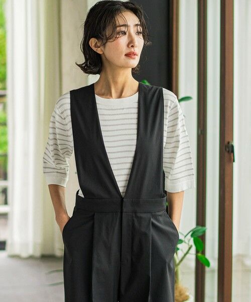 la.f... / ラ・エフ ニット・セーター | Tシャツ風ボーダーニットプルオーバー≪手洗い可能≫ | 詳細23