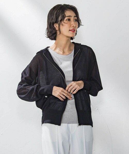 la.f... / ラ・エフ ニット・セーター | シアーラメニットパーカー≪手洗い可能≫ | 詳細1