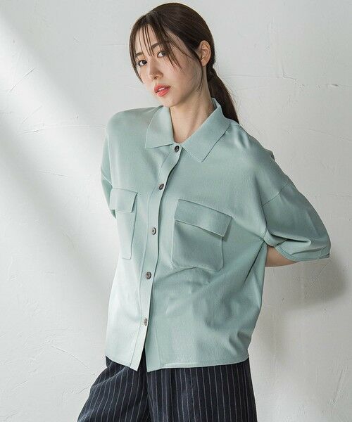 la.f... / ラ・エフ ニット・セーター | ポケット付き襟ニット≪手洗い可能≫ | 詳細1