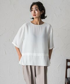 【旅楽シリーズ】”シワレス”Tブラウス≪洗濯機で洗える≫