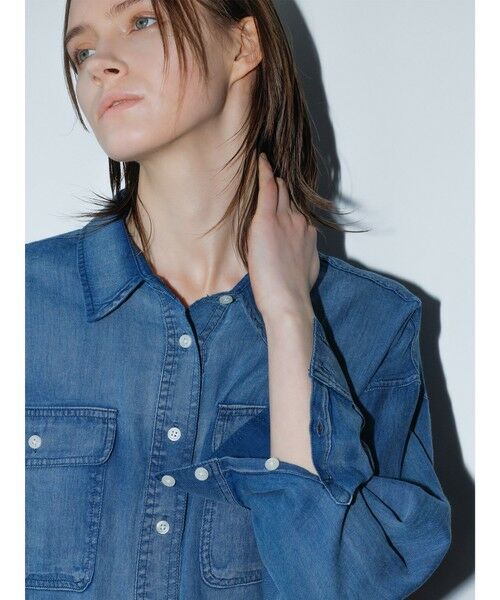 la.f... / ラ・エフ シャツ・ブラウス | 【biyori】ショート丈デニムシャツ≪手洗い可能≫ | 詳細14