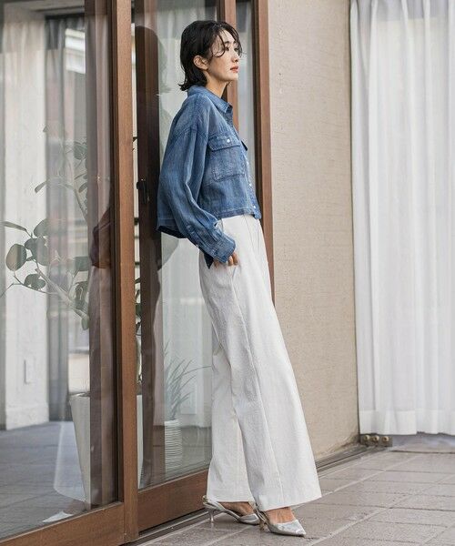 la.f... / ラ・エフ シャツ・ブラウス | 【biyori】ショート丈デニムシャツ≪手洗い可能≫ | 詳細5