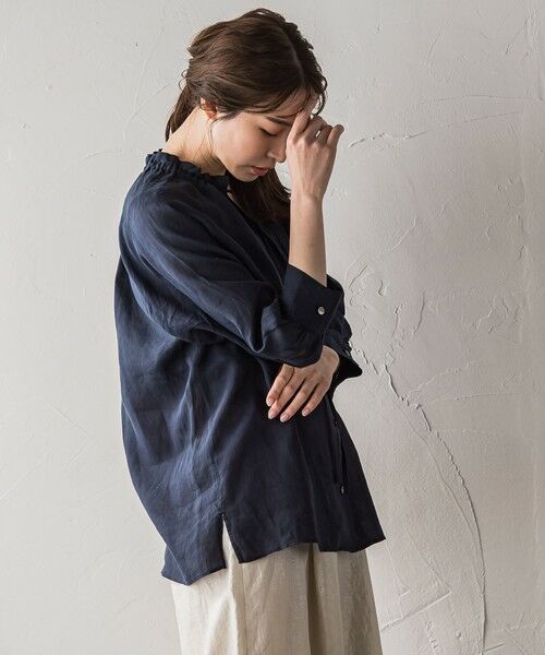 la.f... / ラ・エフ シャツ・ブラウス | 【biyori】ラミーブラウス≪洗濯機で洗える≫ | 詳細3