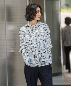 la.f... / ラ・エフ シャツ・ブラウス | 幾何柄ブラウス≪洗濯機で洗える≫