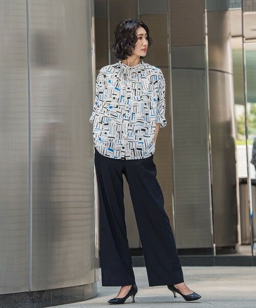 la.f... / ラ・エフ シャツ・ブラウス | 幾何柄ブラウス≪洗濯機で洗える≫ | 詳細4