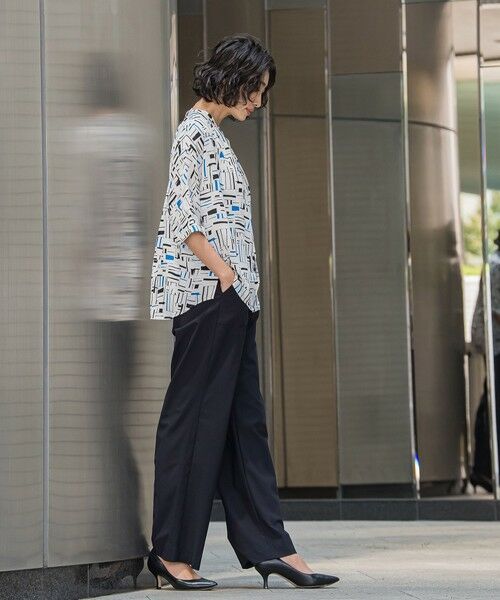 la.f... / ラ・エフ シャツ・ブラウス | 幾何柄ブラウス≪洗濯機で洗える≫ | 詳細5