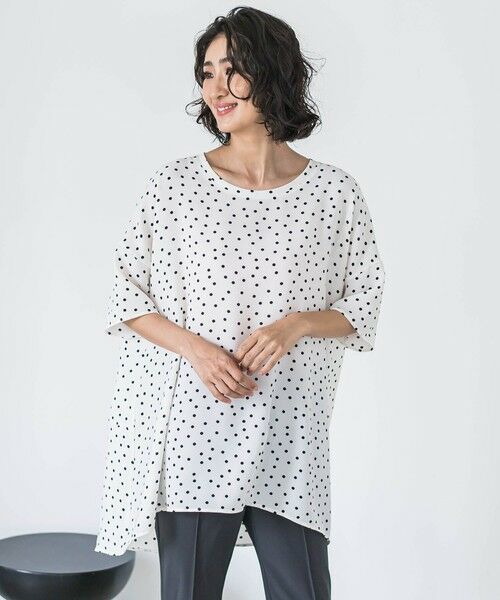 la.f... / ラ・エフ カットソー | 【biyori】""着心地さらっと""半袖万能フレアチュニック≪洗濯機で洗える≫ | 詳細1