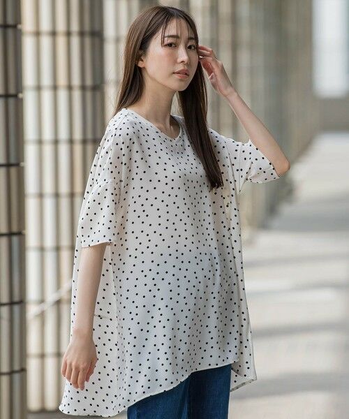 la.f... / ラ・エフ カットソー | 【biyori】""着心地さらっと""半袖万能フレアチュニック≪洗濯機で洗える≫ | 詳細10