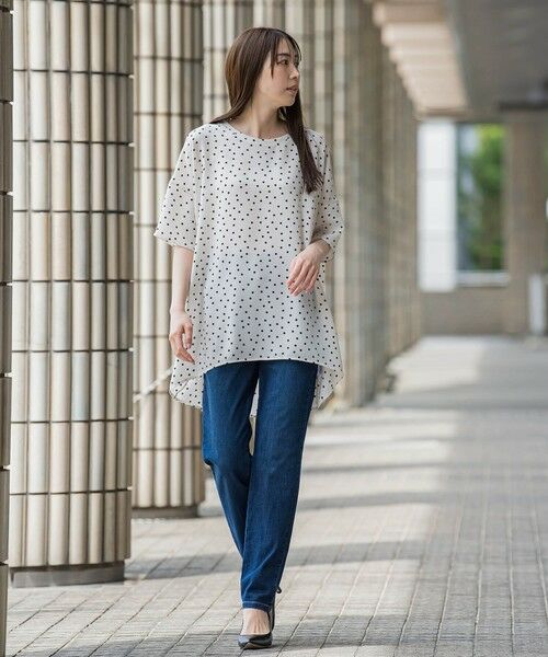 la.f... / ラ・エフ カットソー | 【biyori】""着心地さらっと""半袖万能フレアチュニック≪洗濯機で洗える≫ | 詳細14