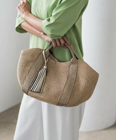 la.f... / ラ・エフ その他小物 | 【VIOLAd'ORO】チャーム付きラフィアバッグ