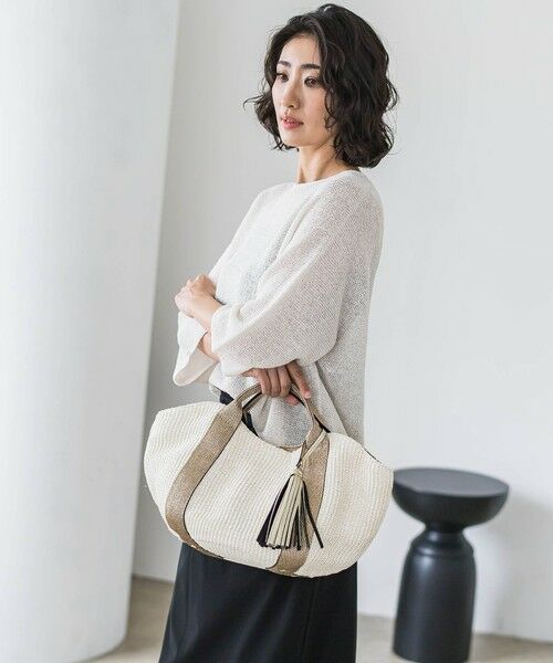 la.f... / ラ・エフ その他小物 | 【VIOLAd'ORO】チャーム付きラフィアバッグ | 詳細1