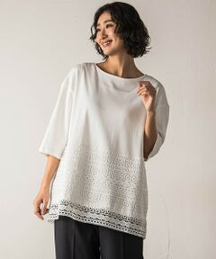 la.f... / ラ・エフ カットソー | 【biyori】""裾に咲くレース""日常がさりげなくときめきくカットソー≪洗濯機で洗える≫
