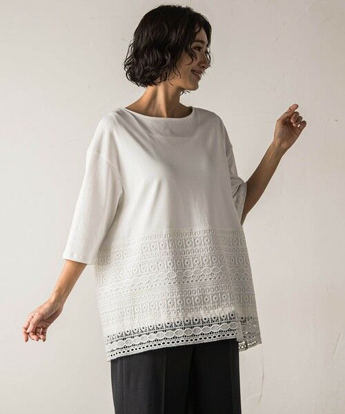 la.f... / ラ・エフ カットソー | 【biyori】""裾に咲くレース""日常がさりげなくときめきくカットソー≪洗濯機で洗える≫ | 詳細4