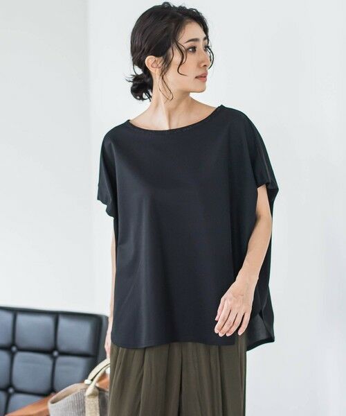 la.f... / ラ・エフ カットソー | 【WEB限定】ゆったりシルエットカットソー≪洗濯機で洗える≫（ブラック）