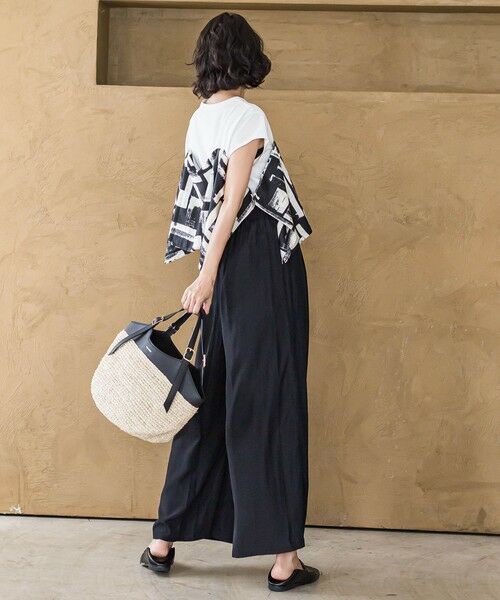 la.f... / ラ・エフ カットソー | 【WEB限定】配色スカーフプリントカットソー≪洗濯機で洗える≫ | 詳細10