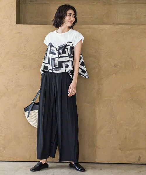 la.f... / ラ・エフ カットソー | 【WEB限定】配色スカーフプリントカットソー≪洗濯機で洗える≫ | 詳細11