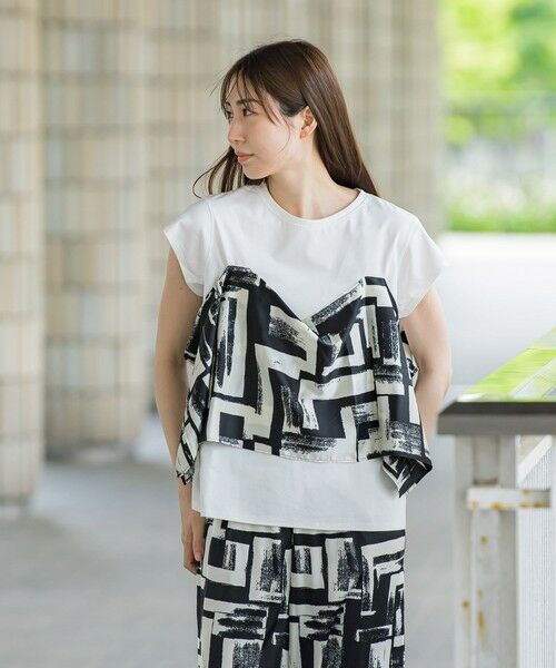 la.f... / ラ・エフ カットソー | 【WEB限定】配色スカーフプリントカットソー≪洗濯機で洗える≫ | 詳細13