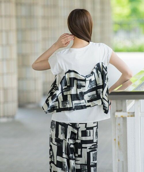 la.f... / ラ・エフ カットソー | 【WEB限定】配色スカーフプリントカットソー≪洗濯機で洗える≫ | 詳細14