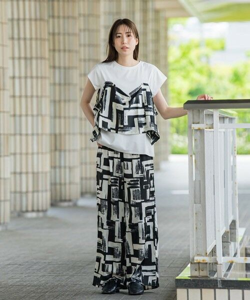 la.f... / ラ・エフ カットソー | 【WEB限定】配色スカーフプリントカットソー≪洗濯機で洗える≫ | 詳細16