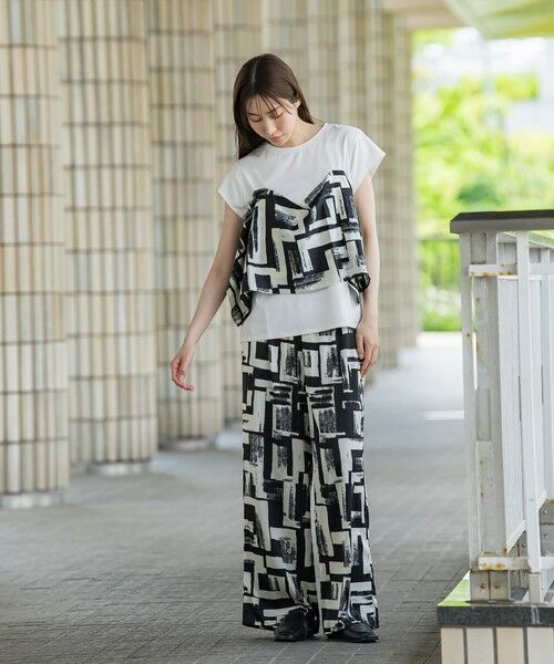 la.f... / ラ・エフ カットソー | 【WEB限定】配色スカーフプリントカットソー≪洗濯機で洗える≫ | 詳細17