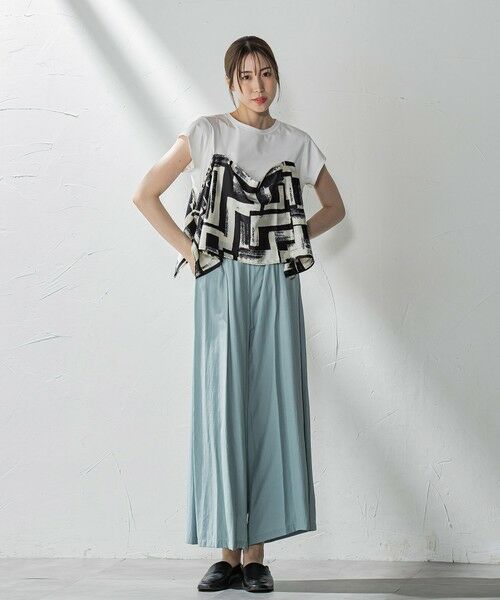 la.f... / ラ・エフ カットソー | 【WEB限定】配色スカーフプリントカットソー≪洗濯機で洗える≫ | 詳細19