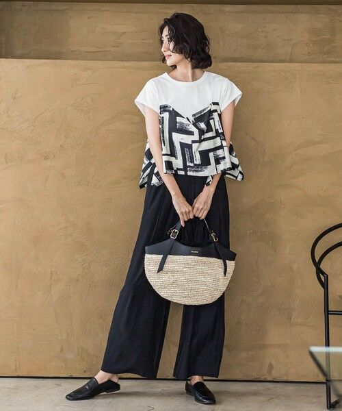 la.f... / ラ・エフ カットソー | 【WEB限定】配色スカーフプリントカットソー≪洗濯機で洗える≫ | 詳細9