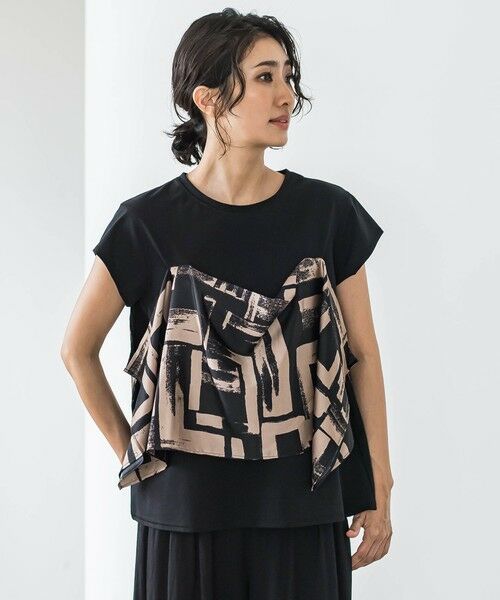 la.f... / ラ・エフ カットソー | 【WEB限定】配色スカーフプリントカットソー≪洗濯機で洗える≫ | 詳細23