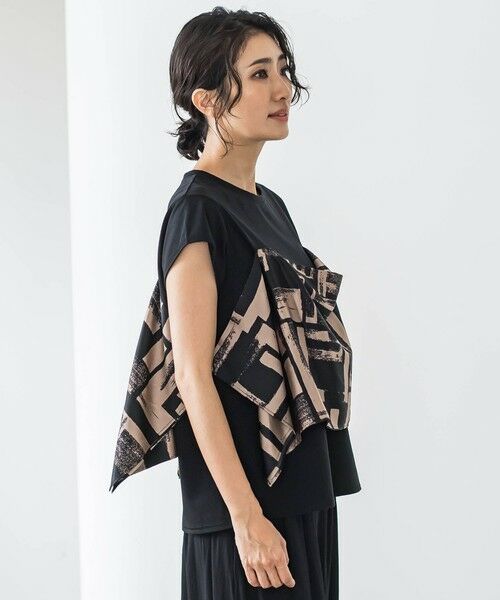 la.f... / ラ・エフ カットソー | 【WEB限定】配色スカーフプリントカットソー≪洗濯機で洗える≫ | 詳細24