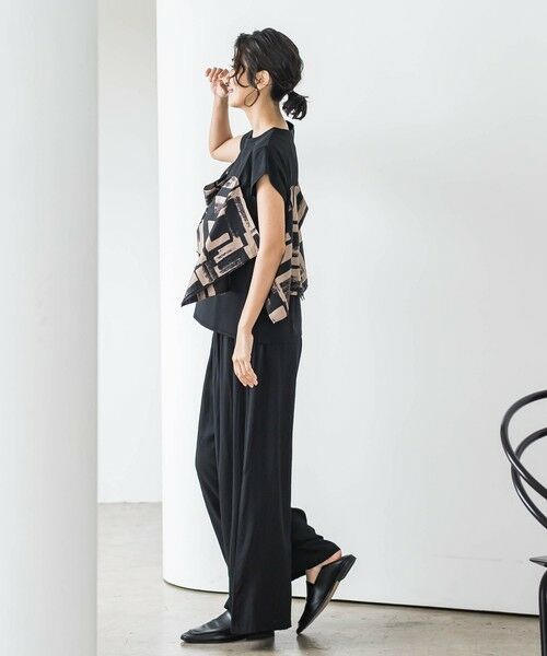 la.f... / ラ・エフ カットソー | 【WEB限定】配色スカーフプリントカットソー≪洗濯機で洗える≫ | 詳細30