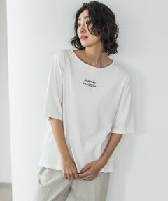 la.f... / ラ・エフ カットソー | 【biyori】刺繍ロゴTシャツ≪洗濯機で洗える≫