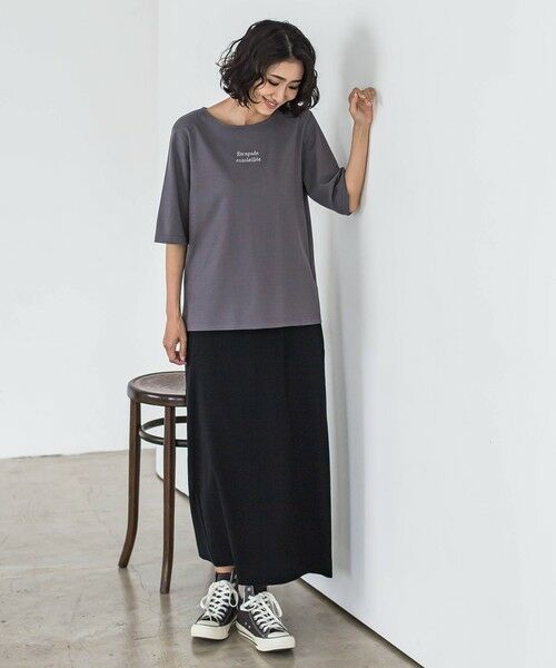 la.f... / ラ・エフ カットソー | 【biyori】刺繍ロゴTシャツ≪洗濯機で洗える≫ | 詳細23