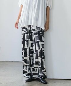 la.f... / ラ・エフ その他パンツ | 【WEB限定】配色スカーフプリントワイドパンツ≪手洗い可能≫