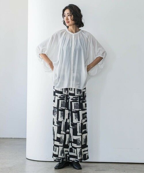 la.f... / ラ・エフ その他パンツ | 【WEB限定】配色スカーフプリントワイドパンツ≪手洗い可能≫ | 詳細1