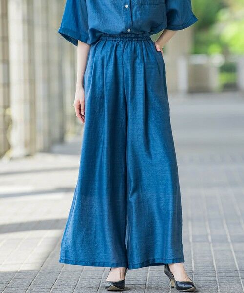 la.f... / ラ・エフ デニムパンツ | 【biyori】""風と歩く、大人のシアー""デニムワイドパンツ≪洗濯機で洗える≫ | 詳細4