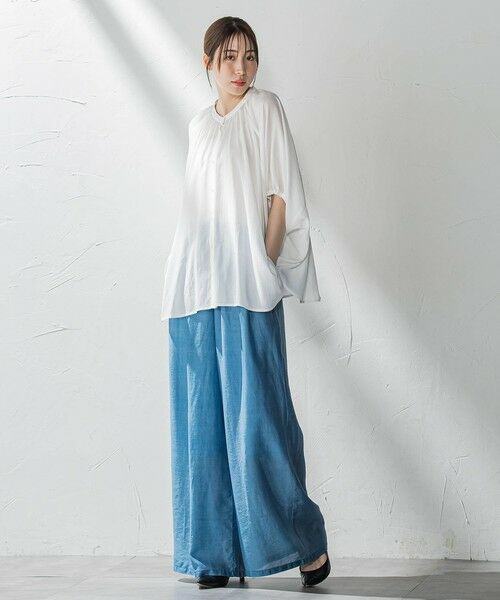 la.f... / ラ・エフ デニムパンツ | 【biyori】""風と歩く、大人のシアー""デニムワイドパンツ≪洗濯機で洗える≫ | 詳細12