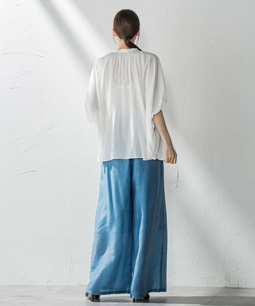 la.f... / ラ・エフ デニムパンツ | 【biyori】""風と歩く、大人のシアー""デニムワイドパンツ≪洗濯機で洗える≫ | 詳細14