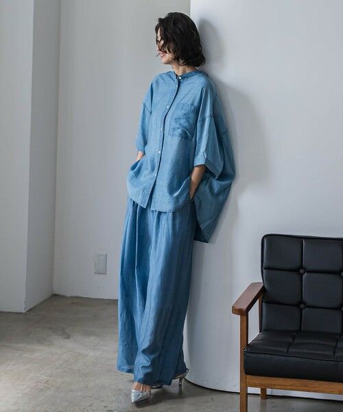 la.f... / ラ・エフ デニムパンツ | 【biyori】""風と歩く、大人のシアー""デニムワイドパンツ≪洗濯機で洗える≫ | 詳細9