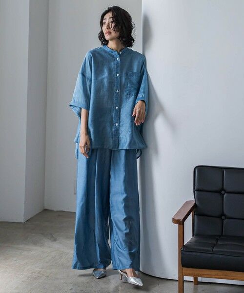 la.f... / ラ・エフ デニムパンツ | 【biyori】""風と歩く、大人のシアー""デニムワイドパンツ≪洗濯機で洗える≫ | 詳細10