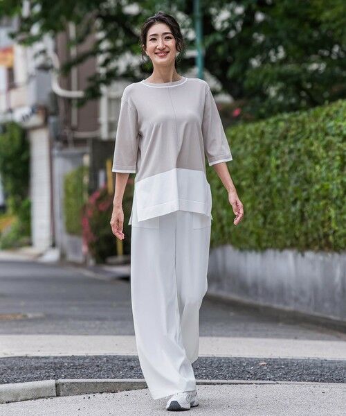 la.f... / ラ・エフ ニット・セーター | Tシャツ風ニットプルオーバー≪手洗い可能≫ | 詳細4