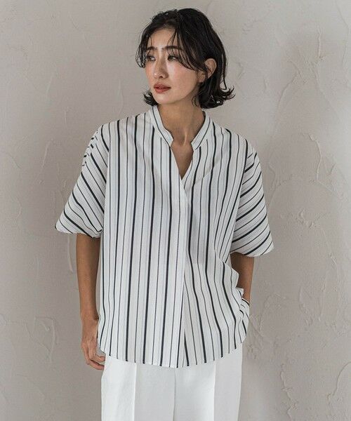 la.f... / ラ・エフ シャツ・ブラウス | 半袖ストライプブラウス≪洗濯機で洗える≫ | 詳細3