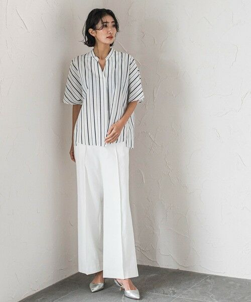 la.f... / ラ・エフ シャツ・ブラウス | 半袖ストライプブラウス≪洗濯機で洗える≫ | 詳細5