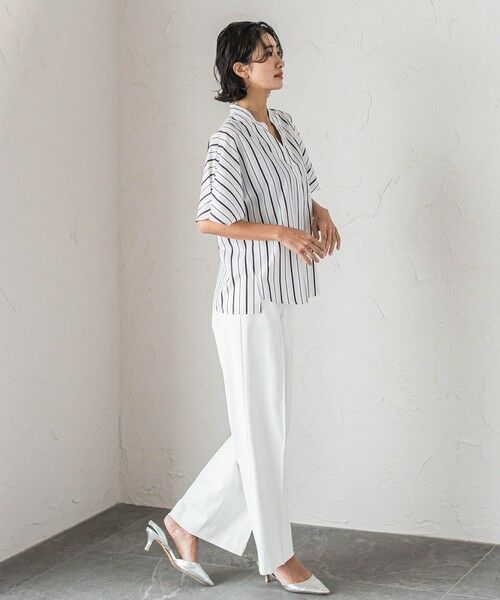 la.f... / ラ・エフ シャツ・ブラウス | 半袖ストライプブラウス≪洗濯機で洗える≫ | 詳細6