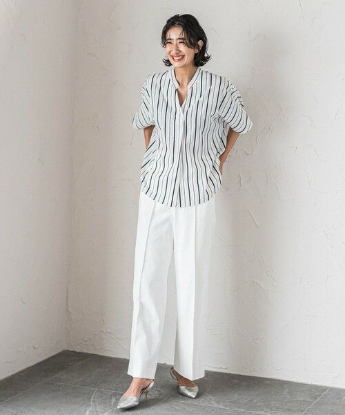 la.f... / ラ・エフ シャツ・ブラウス | 半袖ストライプブラウス≪洗濯機で洗える≫ | 詳細7