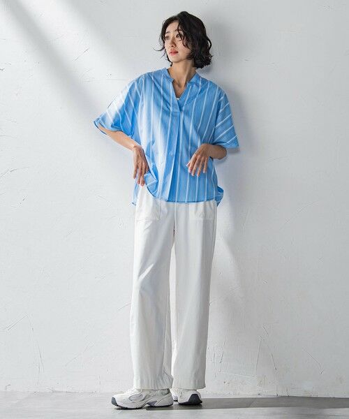 la.f... / ラ・エフ シャツ・ブラウス | 半袖ストライプブラウス≪洗濯機で洗える≫ | 詳細23