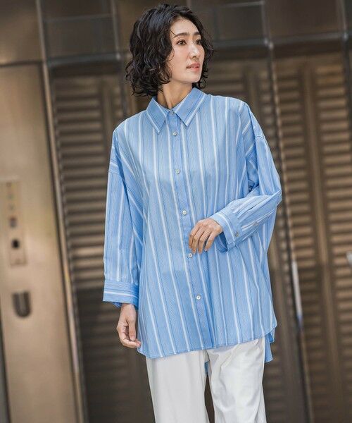 la.f... / ラ・エフ シャツ・ブラウス | オーバーサイズストライプシャツ≪洗濯機で洗える≫ | 詳細7