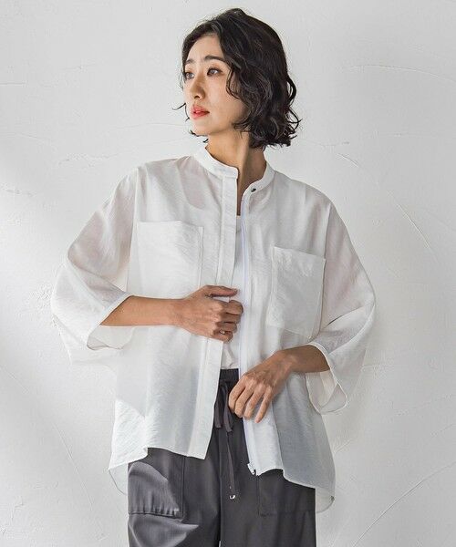 la.f... / ラ・エフ シャツ・ブラウス | シアーバンブーブラウス≪洗濯機で洗える≫ | 詳細3