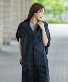 la.f... / ラ・エフ シャツ・ブラウス | 【WEB限定】タンブラーブッチャーブラウス≪手洗い可能≫