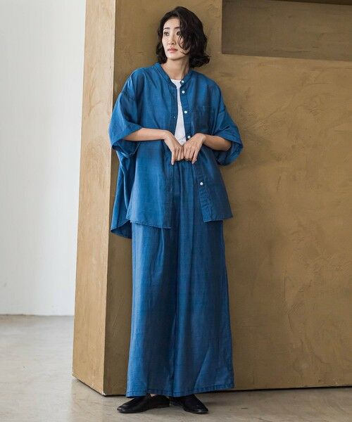 la.f... / ラ・エフ シャツ・ブラウス | 【biyori】""風をまとう、大人のシアー""デニムシャツ≪洗濯機で洗える≫ | 詳細6