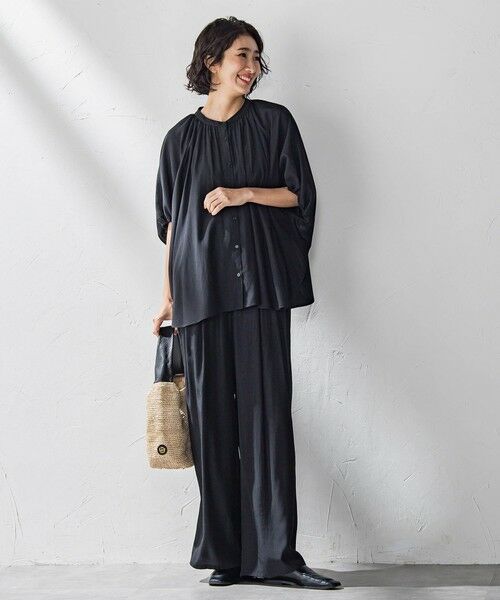 la.f... / ラ・エフ その他パンツ | 【WEB限定】ウエストギャザーワイドパンツ≪手洗い可能≫ | 詳細3